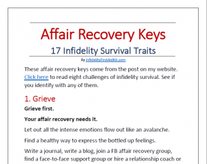 Affair Recovery Keys Infidelity Survival Traits